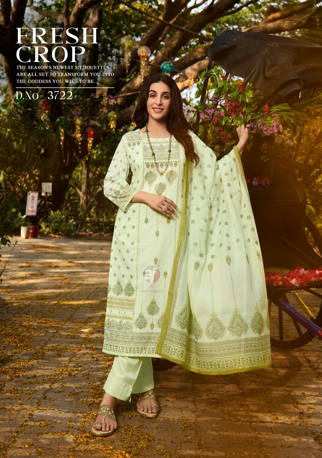 Anju Fabrics Flairs Vol 3 Cotton Schiffli Wholesale Readymade Salwar Suit Catalog — Wholesale Salwar Suits, Anju fabric wholesale from Surat - Gallery Image 5